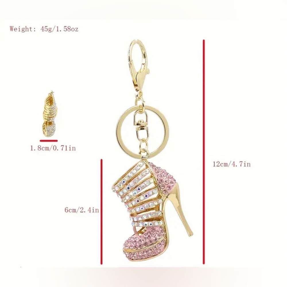 Bling Rhinestone High Heel Keychain - Picture 4 of 4